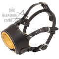 Leather Muzzle UK, Nappa Padded Leather Muzzle UK, Nappa Padded