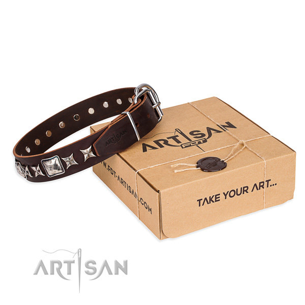 Brown Leather Collars for Dogs