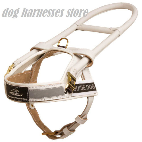 White Dog Harness for Guide Dogs UK