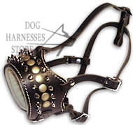 Royal Spiked Leather Dog Muzzle Royal Spiked Leather Dog Muzzle