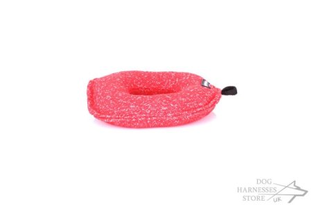 Dog Training Bite Tug Bagel of French Linen with Loop