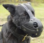German Shepherd Muzzle of Thick Leather for Work and Training