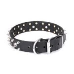 Genuine Leather Collar for Dogs "Jolly Roger's Spikes" Artisan