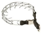 Prong Collar with Leather Loop for Dog Behavior Correction