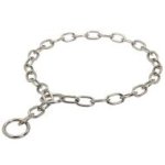 Choker Dog Collar and Fur Saver, Rustproof Chrome Plated Steel