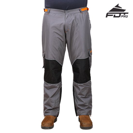 Dog Training Clothes FDT "Pro Pants in Dark Grey with Orange