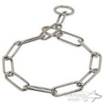 Fur Saver for Large Dogs with Chrome Plated Long Steel Links