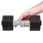 Plastic Dumbbell for Dogs of 4 1/2 lbs with 8 Black Plates