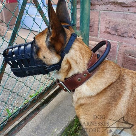 German Shepherd Muzzle Leather Super Ventilated for Daily Use