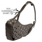 Leather Dog Muzzle Suitable for Attack Training