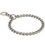 Dog Chain Collar Chrome Plated, Gentle Choker for Obedience