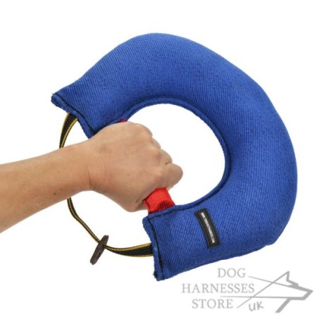 Dog Training Bite Tug Half-Moon Medium-Hard with Two Handles