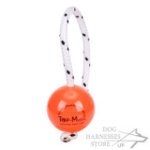 Top-Matic Fun Ball Orange with Rope for Dog Training