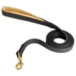 Leather Dog Leash Super Comfortable, Nappa Lined Handle