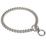 Dog Chain Collar of Chrome-Plated Steel for Behavior Control