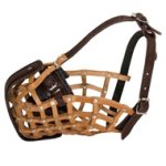 Police Leather Basket Dog Muzzle, Top Quality!