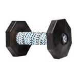 Dog Obedience Training Dumbbell with Black Weight Plates, 650 G