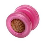 Snack-n-Roll Dog Toy of Hotpink Rubber, Groovy Ball Medium Size