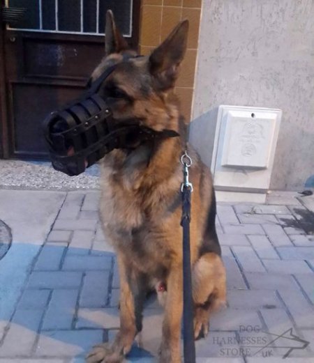 German Shepherd Muzzle Leather Super Ventilated for Daily Use