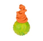 Dog Training Ball of Solid Rubber on Nylon Rope, 5 cm_0