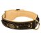 Bestseller! Royal Dog Collar UK of Black Leather, Nappa Padded