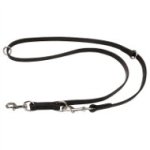 Leather Dog Leash with Two Snap Hooks for Multifunctional Use