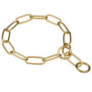 Brass Fur Saver with Long Links, Herm Sprenger Dog Collar UK Brass Fur Saver with Long Links, Herm Sprenger Dog Collar UK