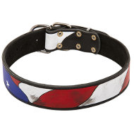 Exclusive Dog Collar with "American Pride" Hand Painting