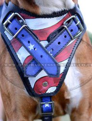 Handmade Dog Harness "American Pride" Style for German Boxer