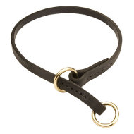 Leather Choke Collar for Dog Obedience Training & Safe Walking