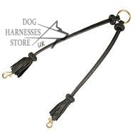 Double Dog Lead for Two Dogs, Dog Leash Coupler with Tassels