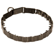 Neck Tech Dog Collar of Black Stainless Steel, Herm Sprenger Neck Tech Dog Collar of Black Stainless Steel, Herm Sprenger