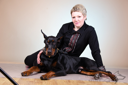 Doberman with Owner