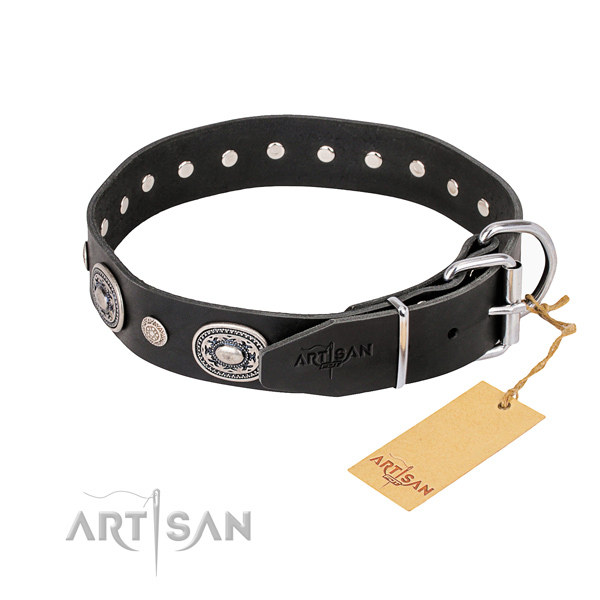 Black Leather Dog Collar Wholesale