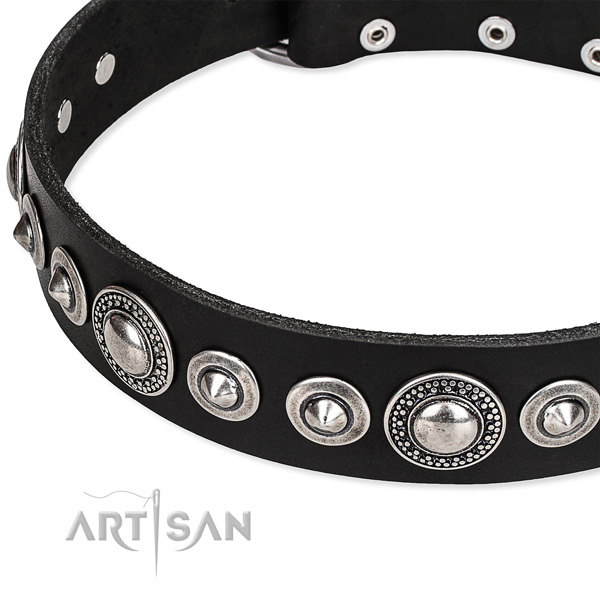 Black Leather Dog Collar Wholesale