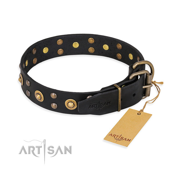 Black Leather Dog Collar Wholesale