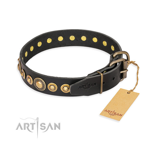 Black Leather Dog Collar Wholesale