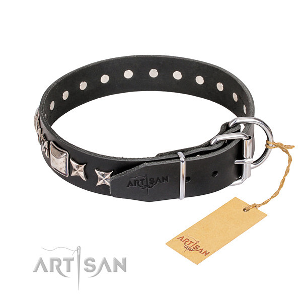 Black Leather Dog Collar Wholesale