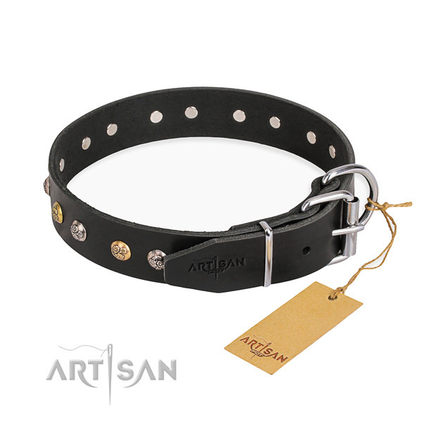 Black Leather Dog Collar Wholesale