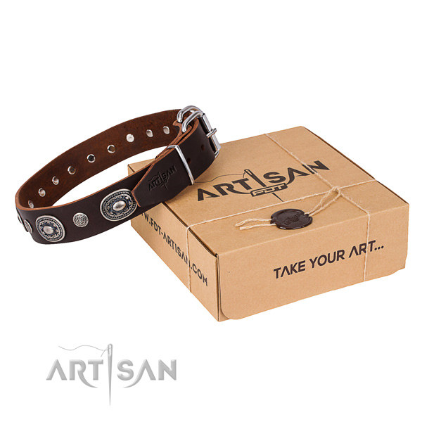 Brown Leather Dog Collars