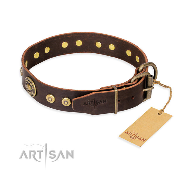 Brown Leather Dog Collars