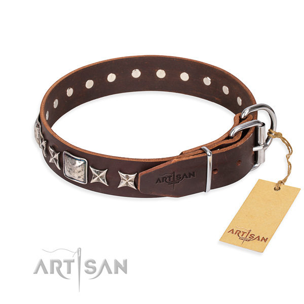 Brown Leather Dog Collars