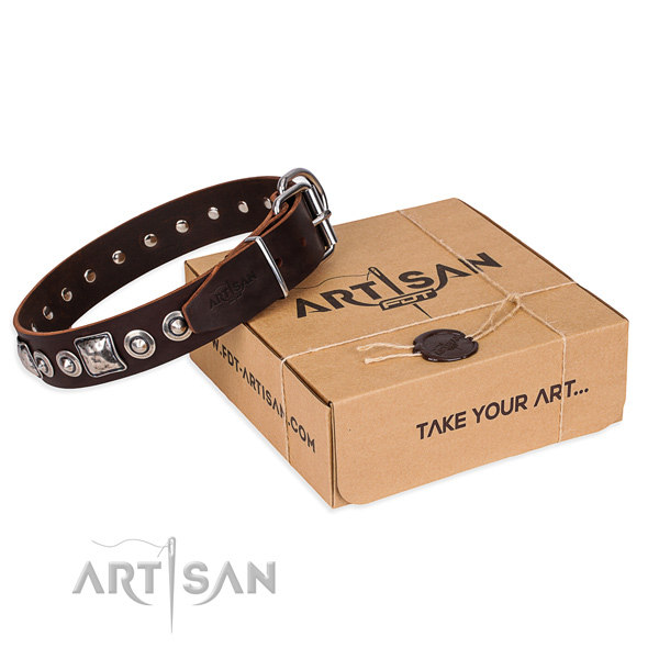 Brown Leather Dog Collars