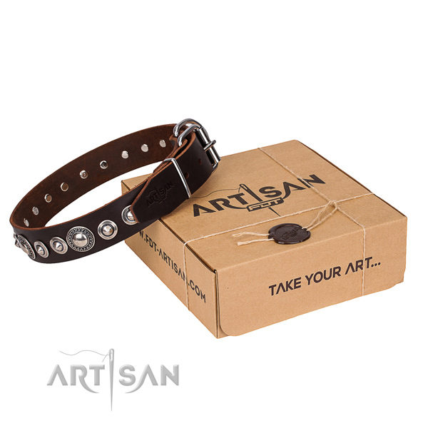 Brown Leather Dog Collars