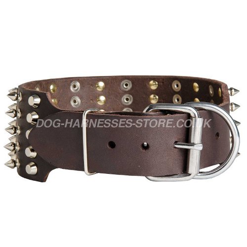 Extra Wide Leather Dog Collars