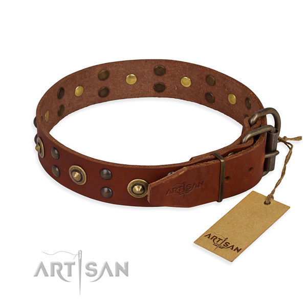 Tan Leather Dog Collars