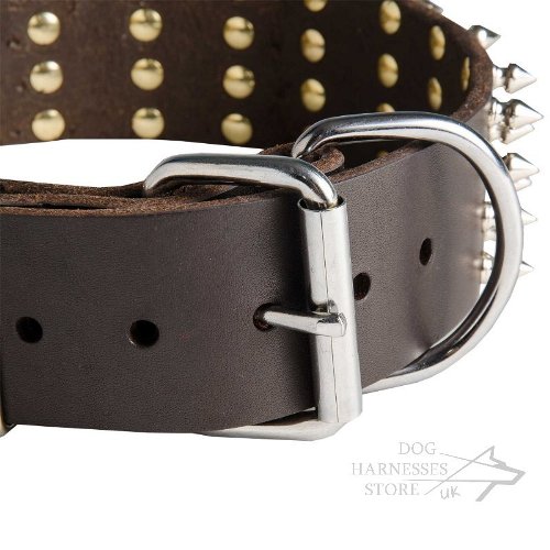 Wide Leather Dog Collars