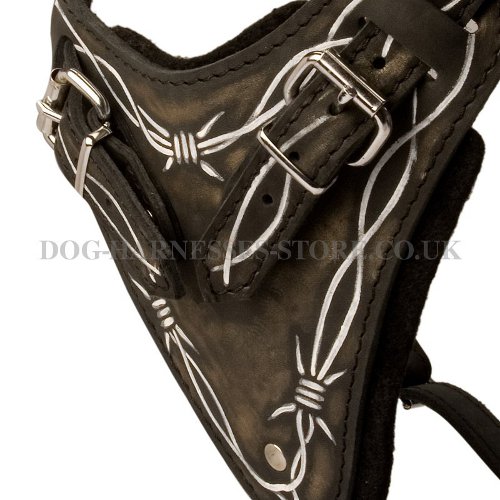 Handmade Leather Dog Harness UK