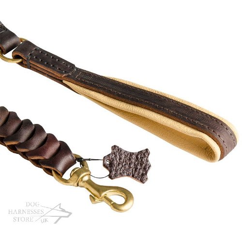 Handmade Braided Leather Dog Leash