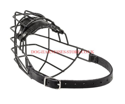 Wire Cage Dog Muzzle with Rubber Cover